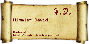 Himmler Dávid névjegykártya